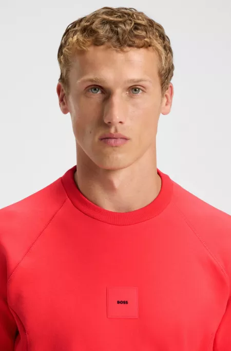 Cotton-blend sweatshirt with stretch
