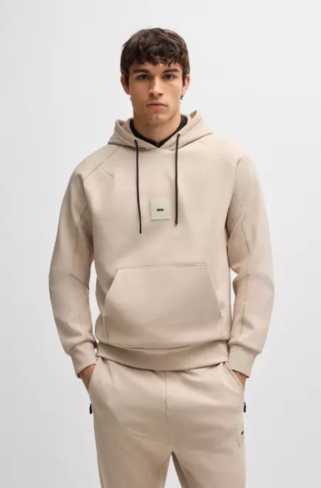 Cotton-blend hoodie with stretch