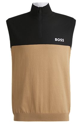 Active sleeveless sweater in stretch fabric with logo artwork