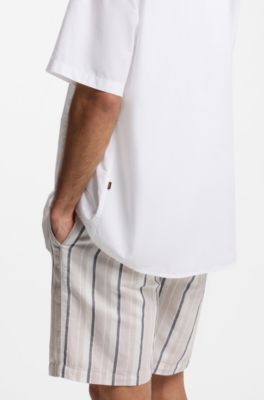 Regular-fit shirt in cotton poplin, White