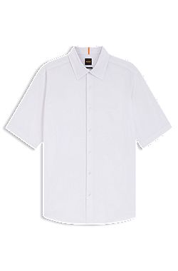Regular-fit shirt in soft-washed Oxford cotton