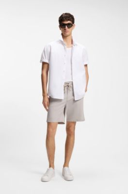 Chemise Regular en coton Oxford doux lav&eacute;, Blanc