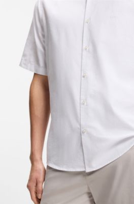 Regular-fit shirt in soft-washed Oxford cotton, White