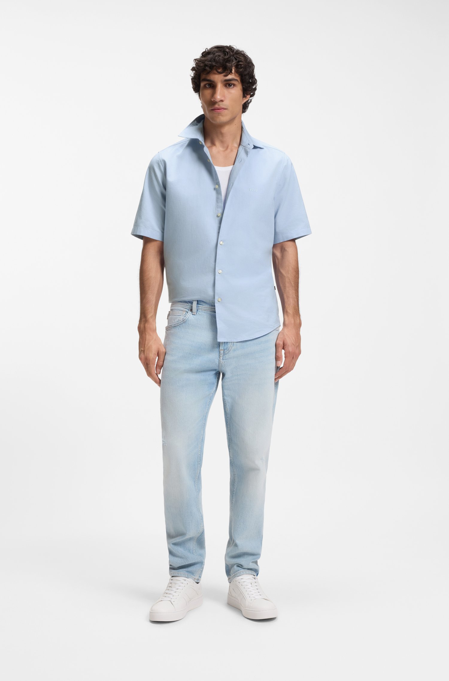 Boss Regular-fit shirt in soft-washed Oxford cotton skjortor & blusar herr – bild 2