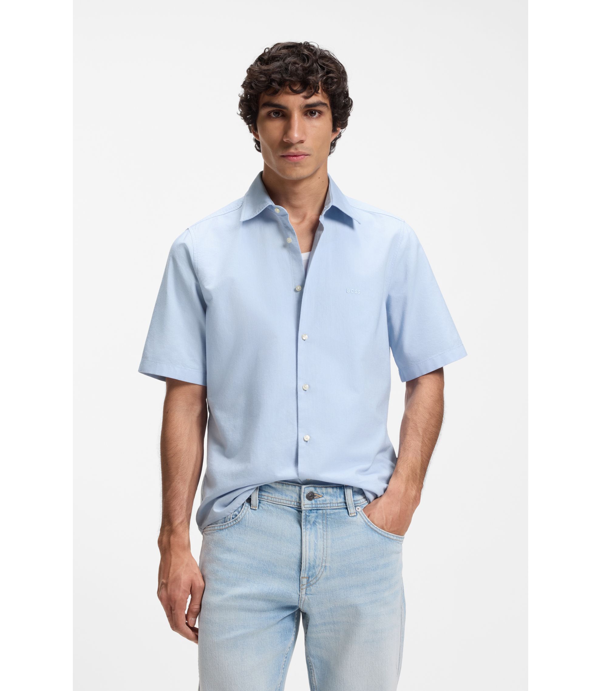 Regular-Fit Hemd aus soft gewaschener Oxford-Baumwolle