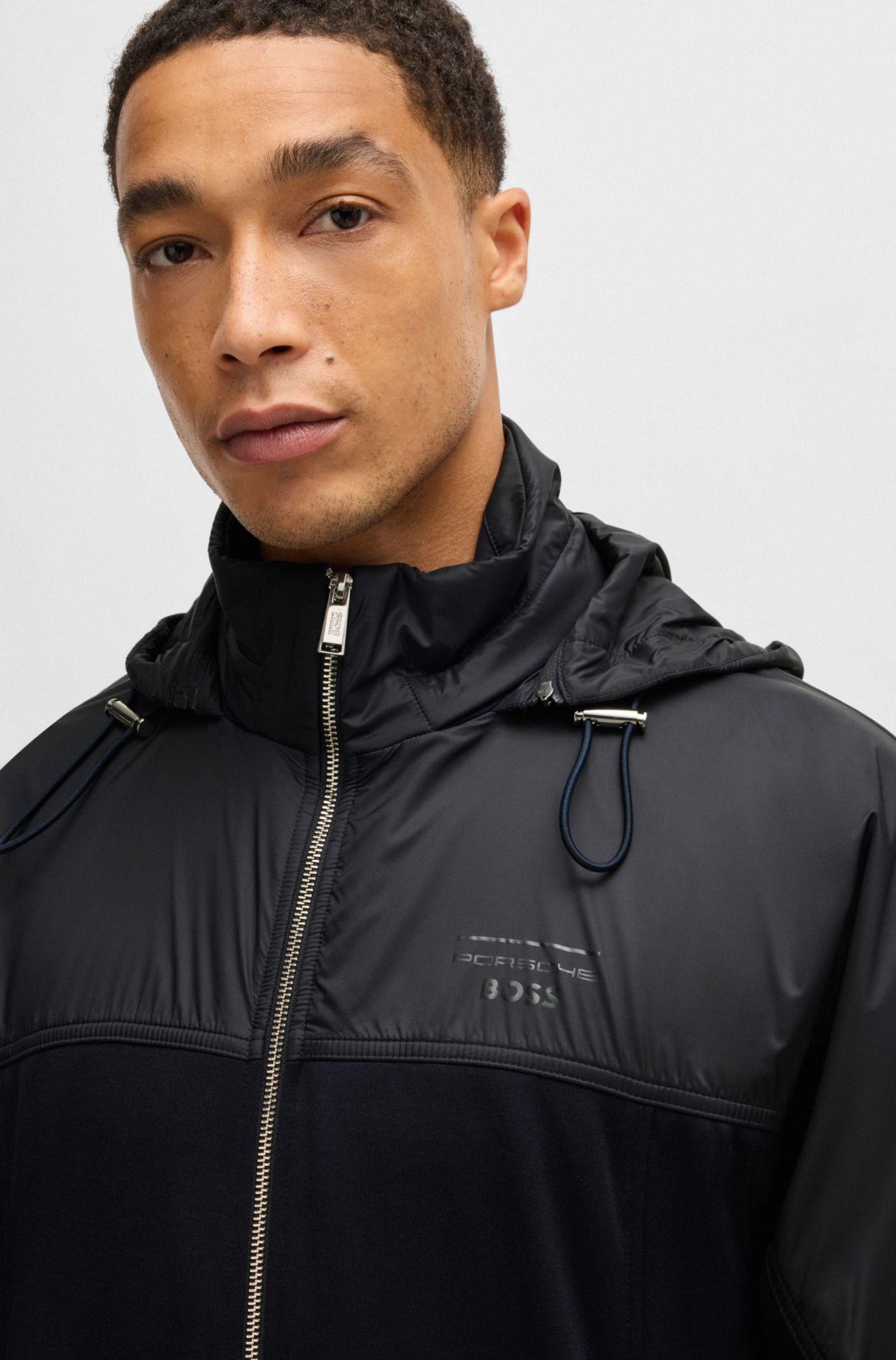 【関税込み】BOSS ネイビー Gustoso フーディ ネイビー（紺）系 S Hugo Boss BOSS(ヒューゴボス ボス