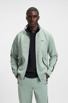 BOSS] [ボス] サークルジャカード ジップアップ スウェット