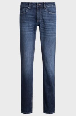 Delaware slim-fit jeans in blue comfort-stretch denim, Dark Blue