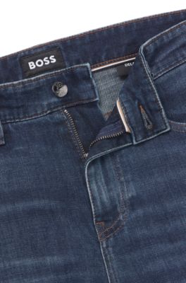 Delaware slim-fit jeans in blue comfort-stretch denim, Dark Blue