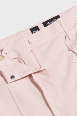 Relaxed-fit trousers in virgin wool, light pink