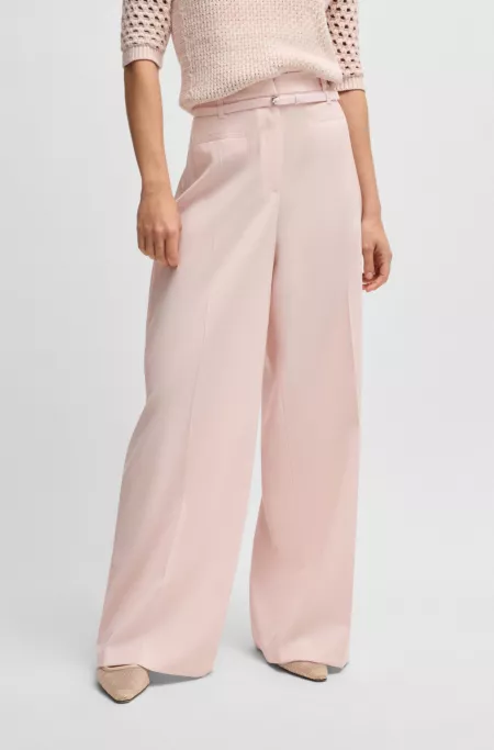 Relaxed-fit trousers in virgin wool