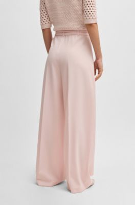 Relaxed-fit trousers in virgin wool, Light Pink