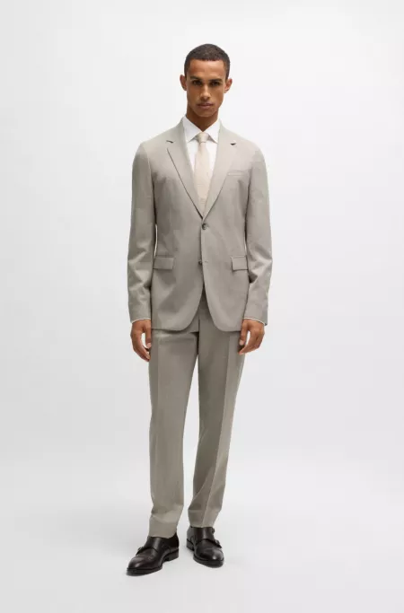 Slim-fit suit in pinstripe virgin wool