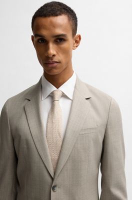 BOSS - Cappotto Slim Fit In Lana E Cashmere - Beige