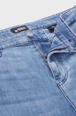 Maine regular-fit jeans in super-soft blue denim, Light Blue