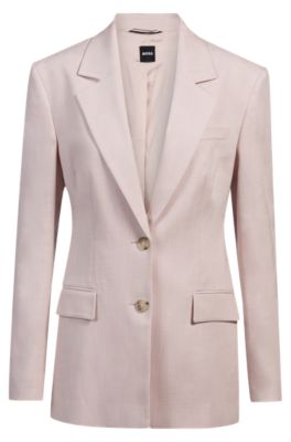 Tailored jacket in melange stretch fabric, light pink