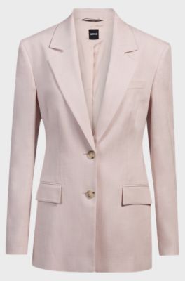 Tailored jacket in melange stretch fabric, light pink