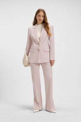 Tailored jacket in melange stretch fabric, light pink