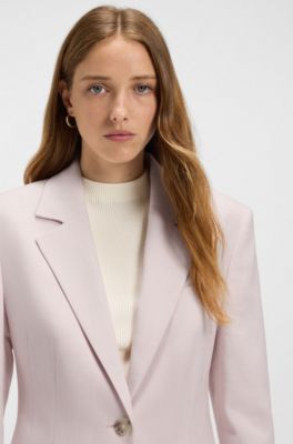 Tailored jacket in melange stretch fabric, light pink