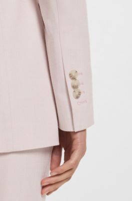Tailored jacket in melange stretch fabric, light pink