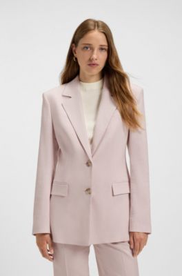 Tailored jacket in melange stretch fabric, light pink