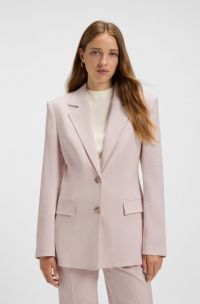 Americana de tejido elástico jaspeado, Rosa claro