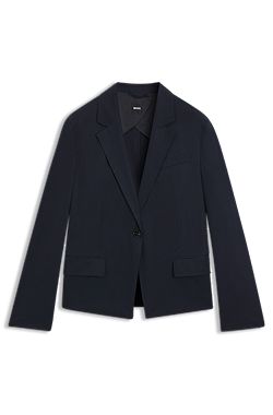 Single-button blazer in airy stretch cotton