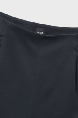 Relaxed-fit shorts with front pleats, Dark Blue