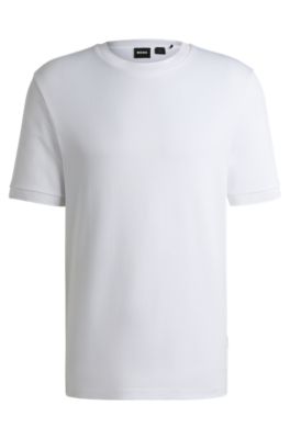 Tシャツ・カットソー BOSS T-shirt cotone Bianco BOSS - Relaxed-fit T-shirt in stretch cotton with photo