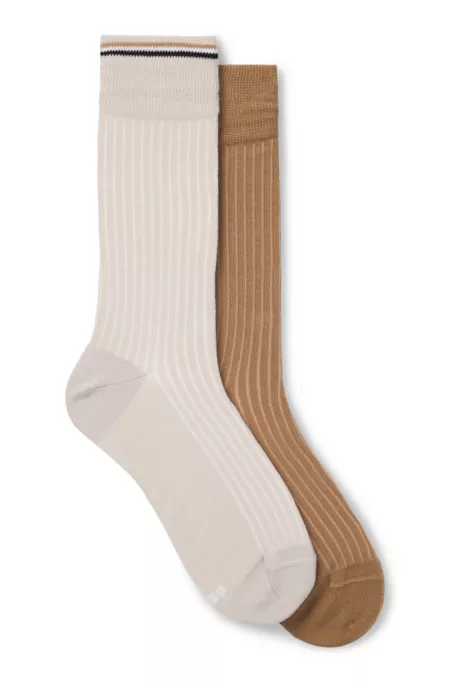 Two-pack of regular-length cotton-blend socks