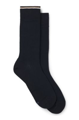 Two-pack of regular-length cotton-blend socks, Dark Blue