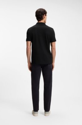 Stretch-cotton slim-fit polo shirt with logo patch 3