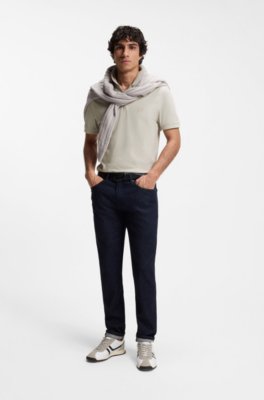 Stretch-cotton slim-fit polo shirt with logo patch 2