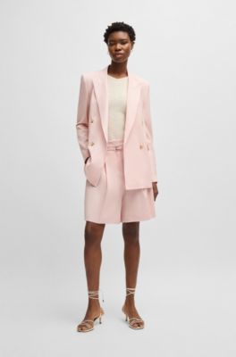 Regular-fit blazer in virgin wool, light pink