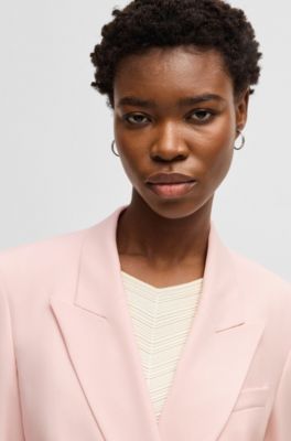 Regular-fit blazer in virgin wool, light pink