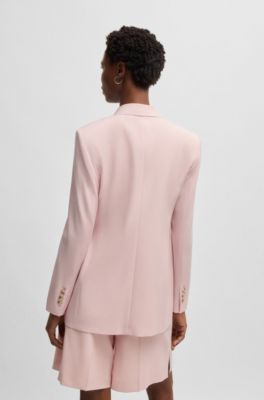 Regular-fit blazer in virgin wool, light pink