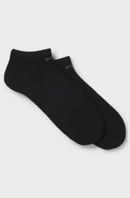 Two-pack of ankle socks in performance fabric, Black