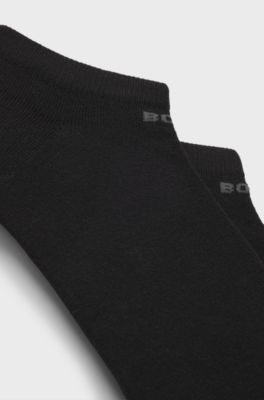 Two-pack of ankle socks in performance fabric, Black