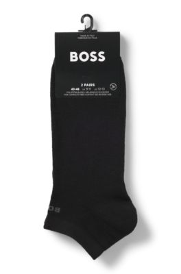 Two-pack of ankle socks in performance fabric, Black