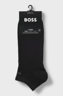 Two-pack of ankle socks in performance fabric, Black