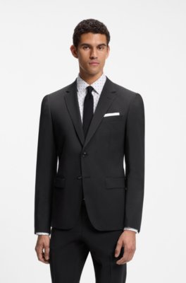 Slim-fit suit jacket in virgin wool