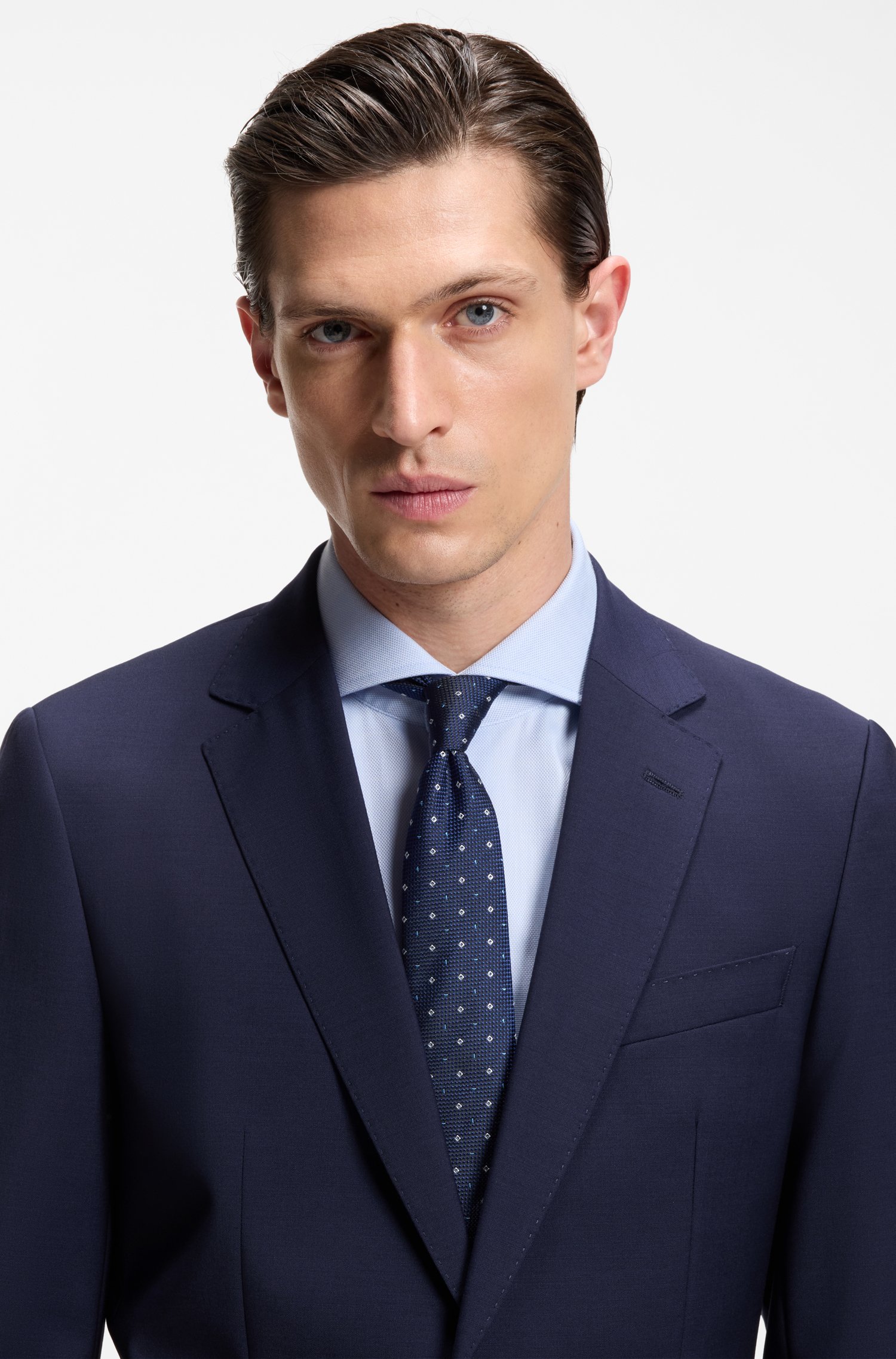 Boss Slim-fit suit jacket in virgin wool kavajer & blazers herr – bild 3