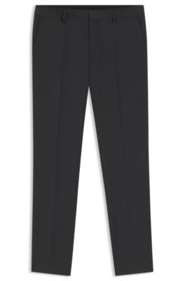 Slim-fit trousers in patterned virgin wool 1