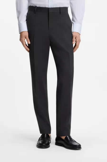 Pantalon Slim en laine vierge à motif