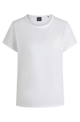2025 BOSS ロゴ シグネチャーストライプTシャツ 白2XL ボス HUGO BOSS（HUGO BOSS） 2025 新作 ボス BOSS ワンポイント BOSSロゴ
