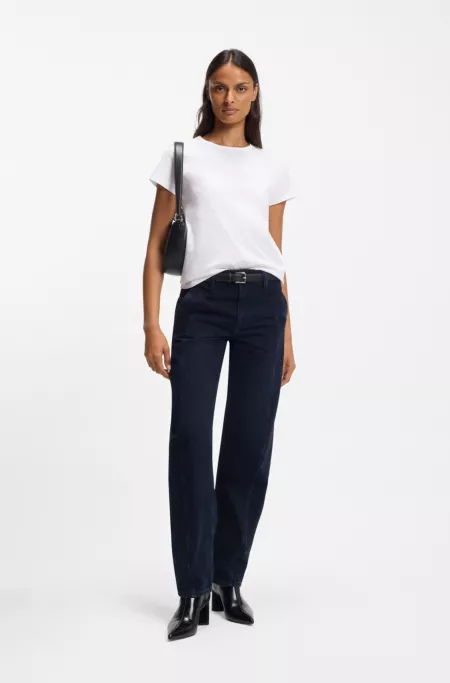 T-shirt en coton mercerisé avec logo