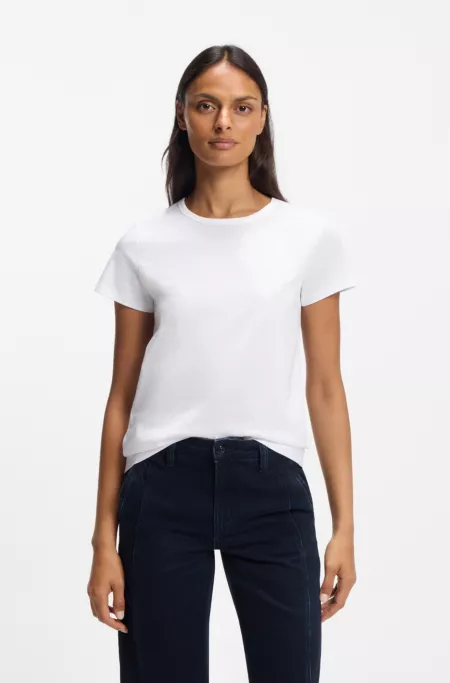 T-shirt en coton mercerisé avec logo