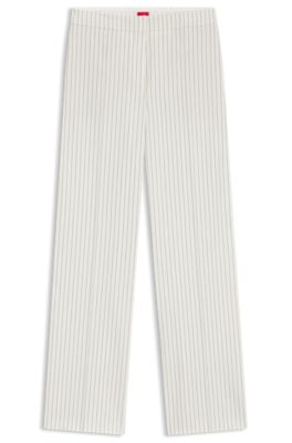 Straight-leg suit trousers with pinstripe, Patterned