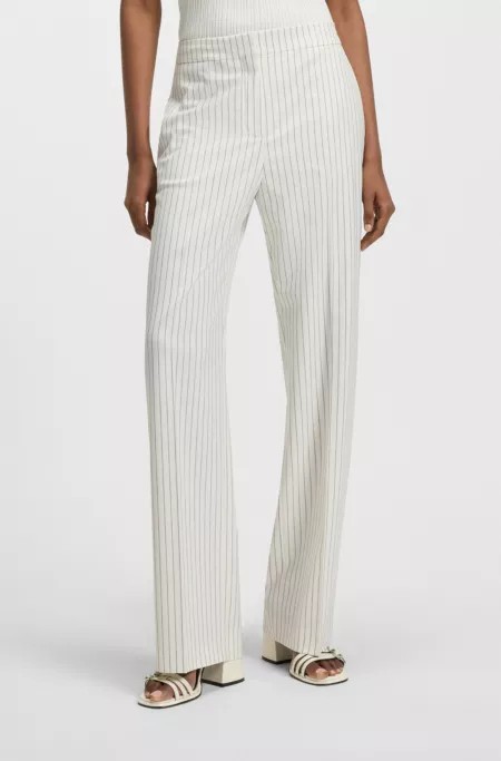 Pantalon de tailleur Straight à rayures tennis