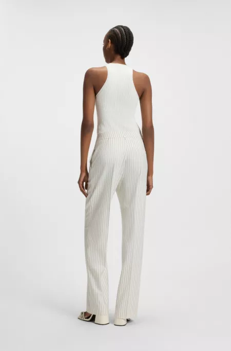 Pantalon de tailleur Straight à rayures tennis